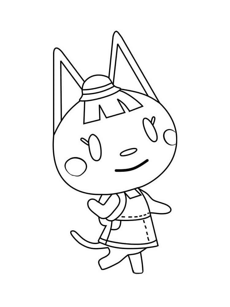 Katie Animal Crossing coloring page