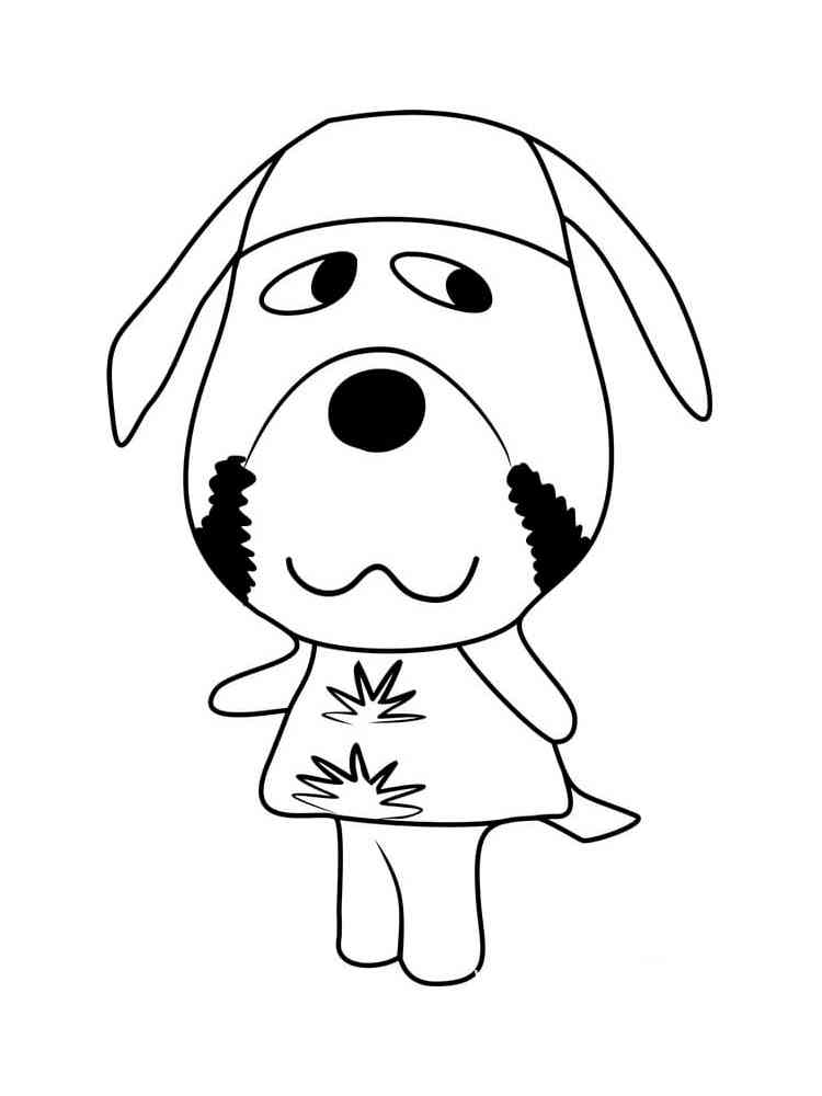 Bow Animal Crossing coloring page