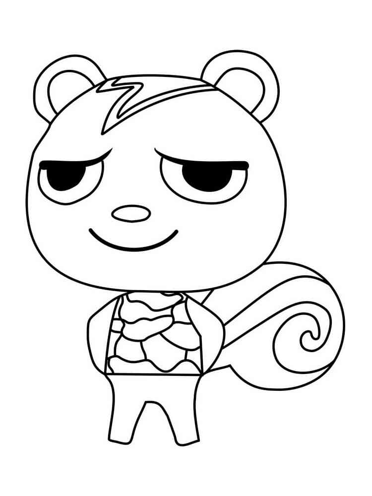 Static Animal Crossing coloring page