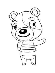 Bear Animal Crossing coloring page