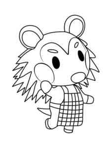 Sable Animal Crossing coloring page