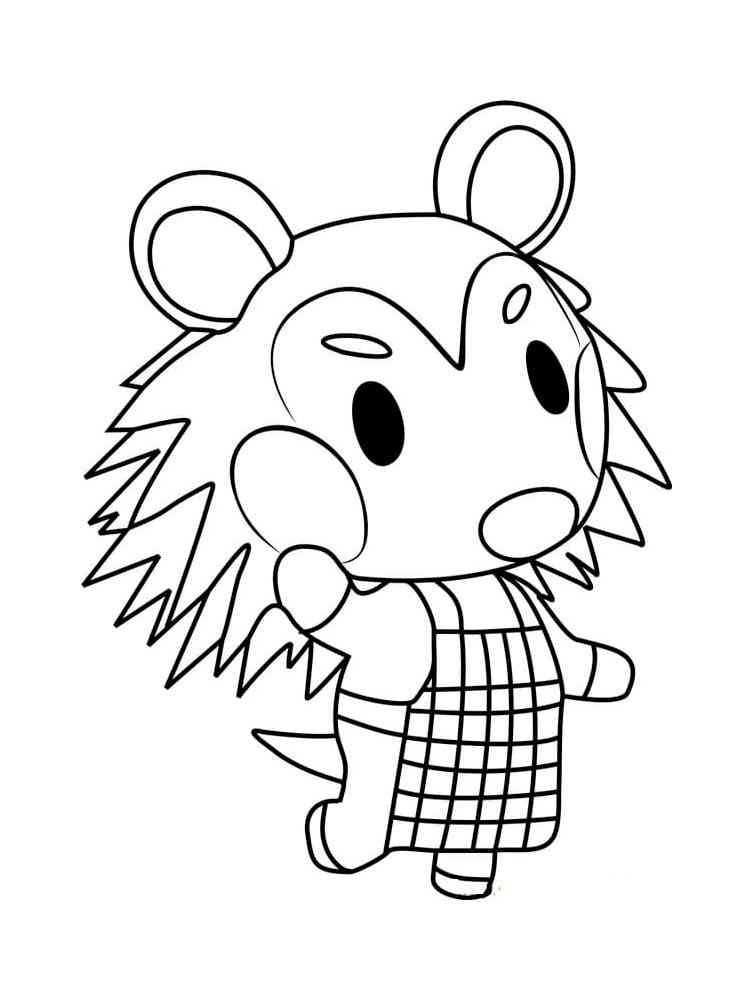 Sable Animal Crossing coloring page