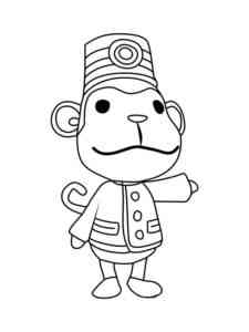 Porter Animal Crossing coloring page