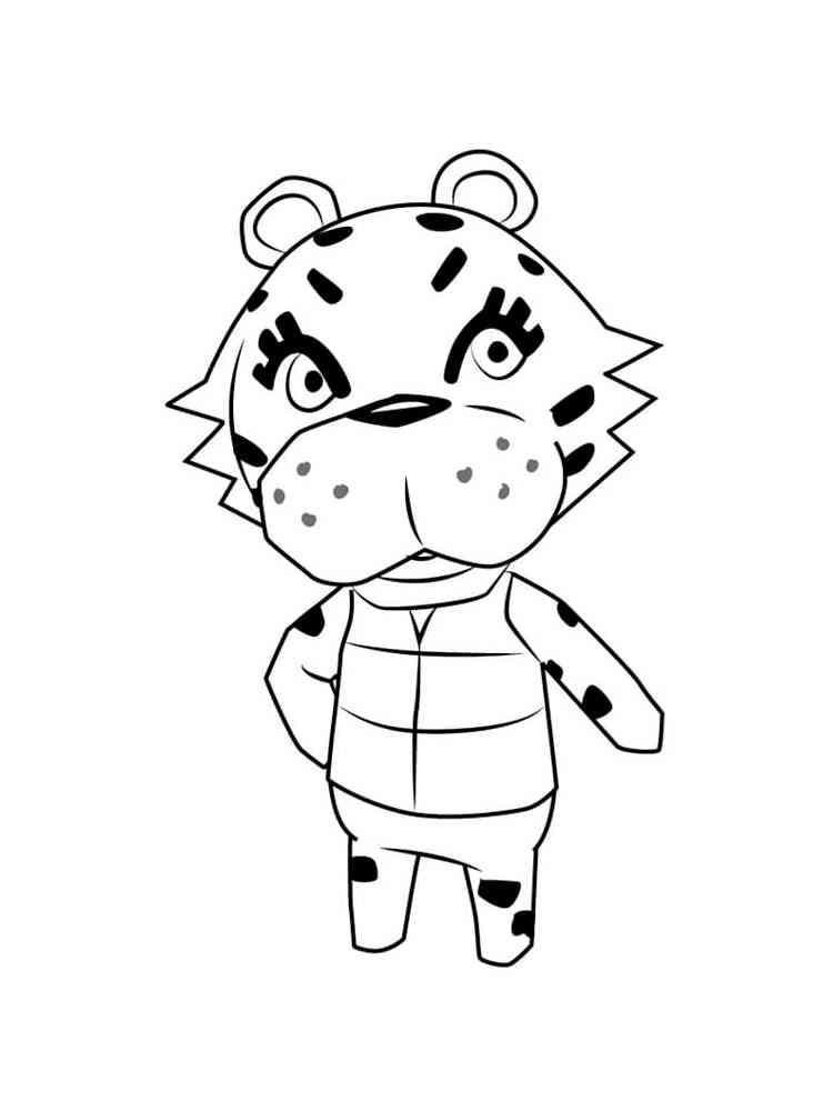Bianca Animal Crossing coloring page
