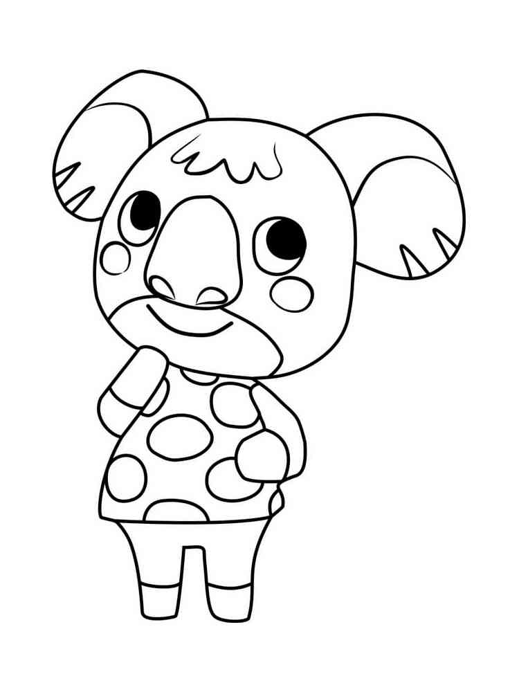 Sydney Animal Crossing coloring page
