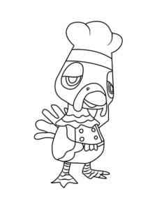 Turkey Animal Crossing coloring page