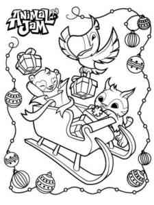 Christmas Animal Jam coloring page