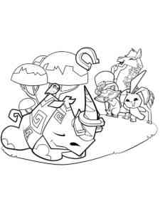 Animal Jam Characters 2 coloring page