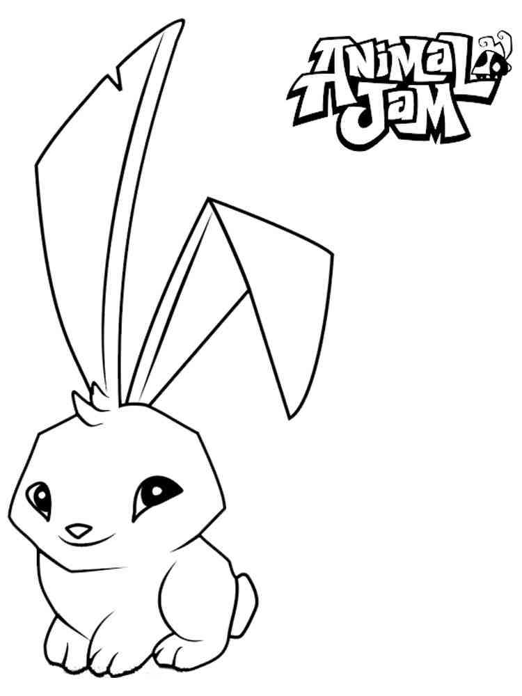 Bunny Animal Jam coloring page