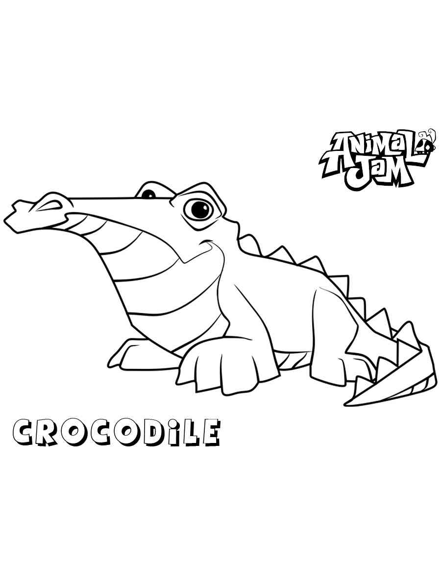 Crocodile Animal Jam coloring page