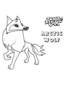 Arctic Wolf Animal Jam coloring page