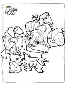 Bunny and Cosmo Koala Animal Jam coloring page