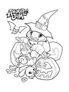 Halloween Animal Jam coloring page