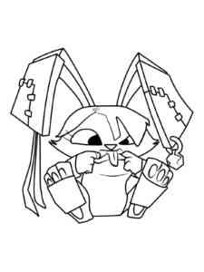 Peck the Bunny Alpha Animal Jam coloring page