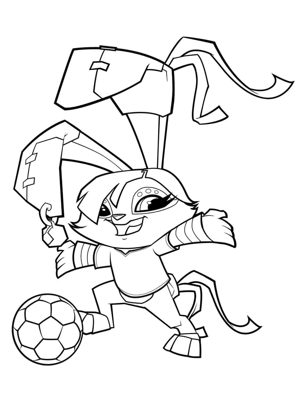 Peck the Rabbit Alpha Animal Jam coloring page