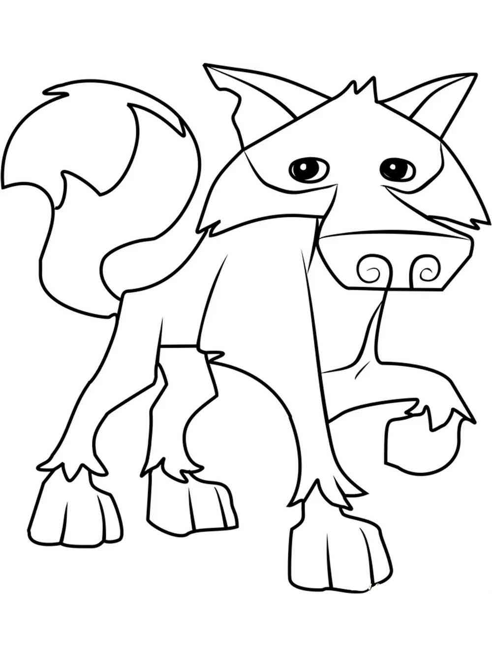 Wolf Animal Jam coloring page