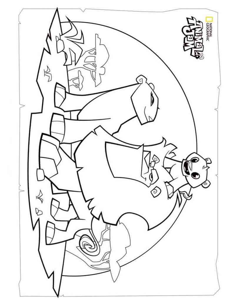 Lion Famaly Animal Jam coloring page