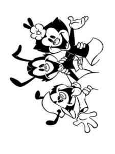 Happy Animaniacs coloring page