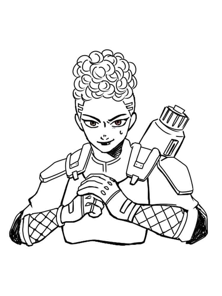 Bangalore from Apex Legends coloring page