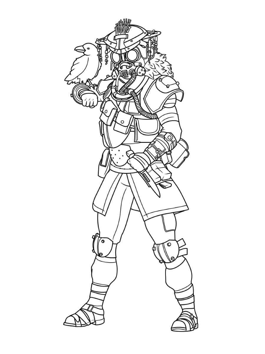 Bloodhound from Apex Legends coloring page