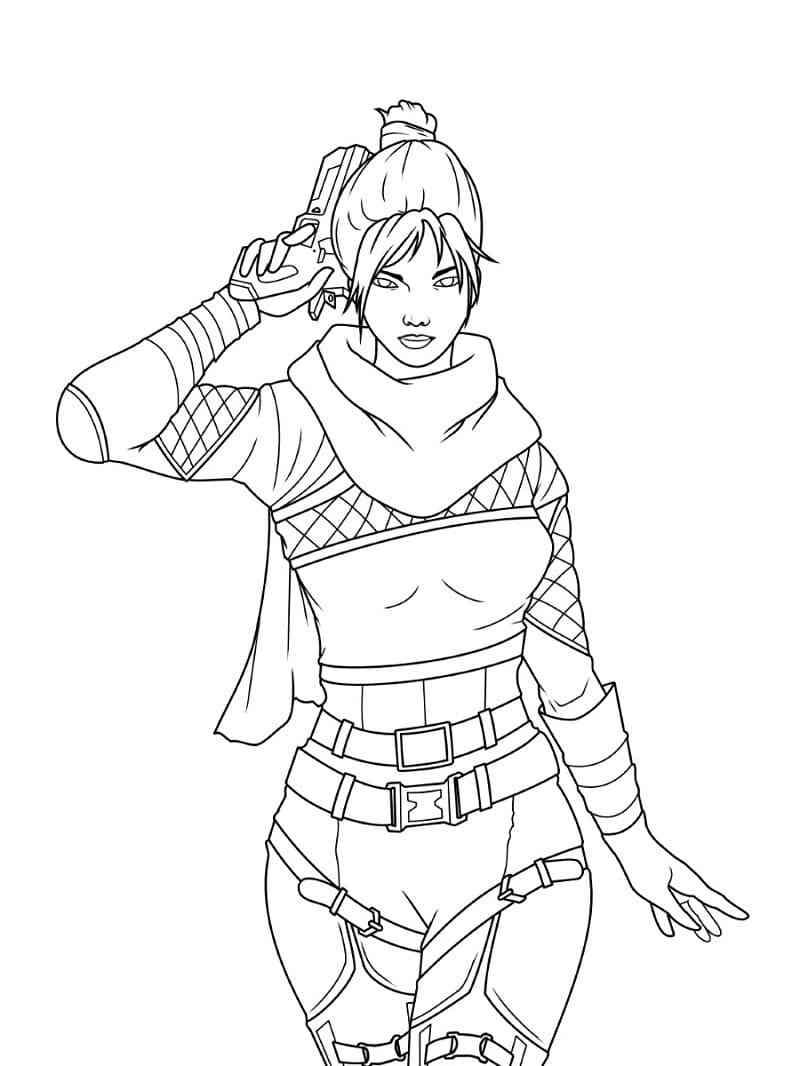 Wraith from Apex Legends coloring page