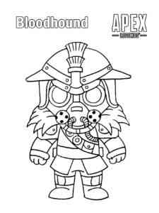 Chibi Bloodhound Apex Legends coloring page