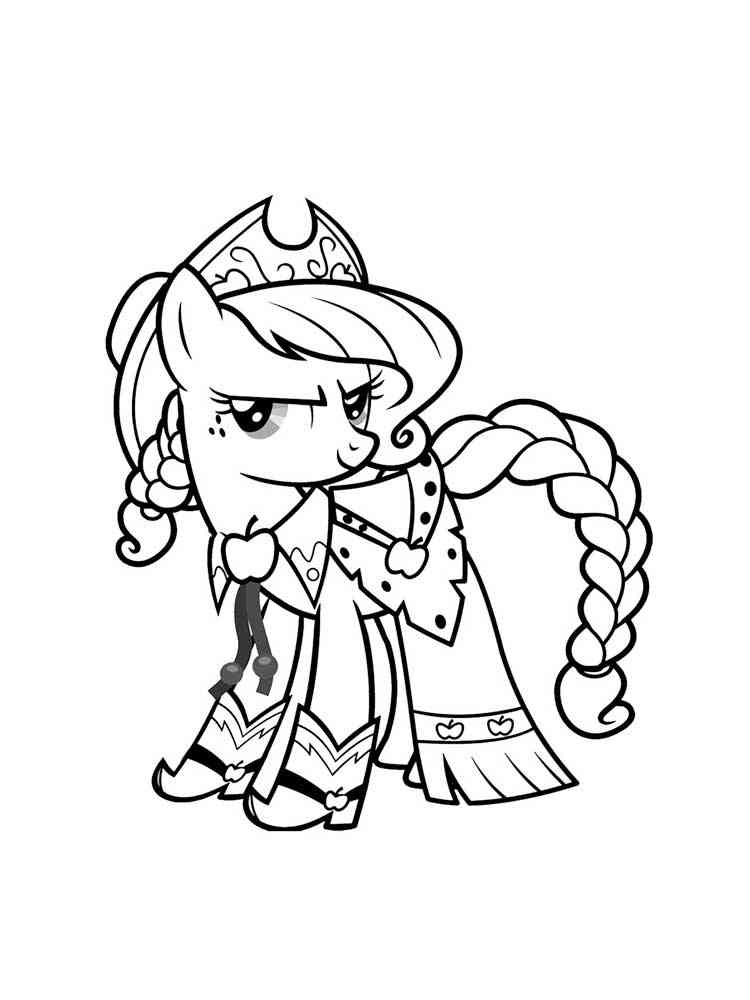 Applejack in the Cloak coloring page