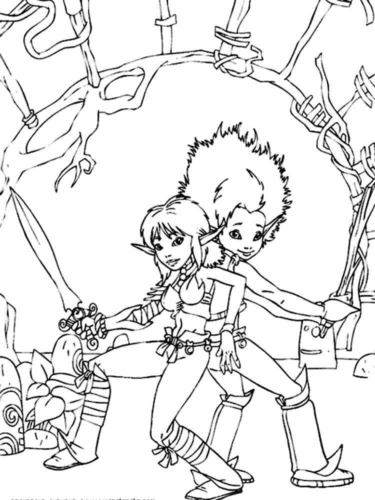 Arthur And Selenia Fighting coloring page