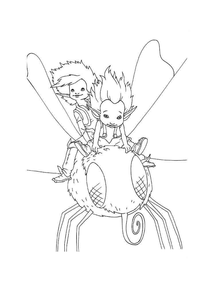 Arthur and Betameche fly the bee coloring page