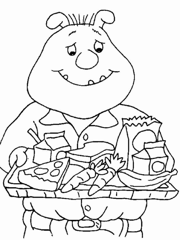 Binky Barnes with food coloring page