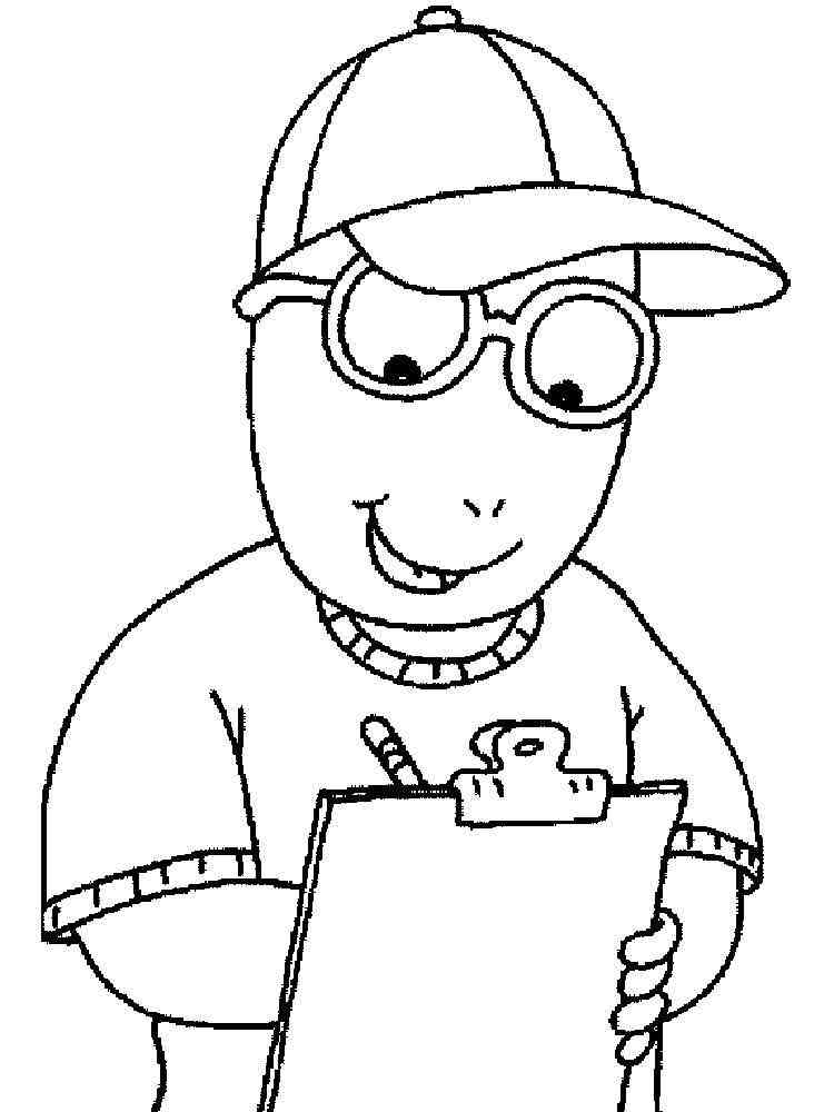 Arthur in the cap coloring page