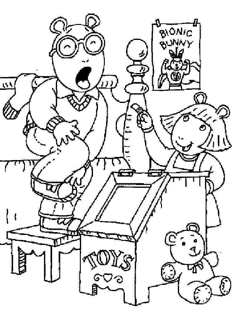 Arthur with D.W. Read coloring page