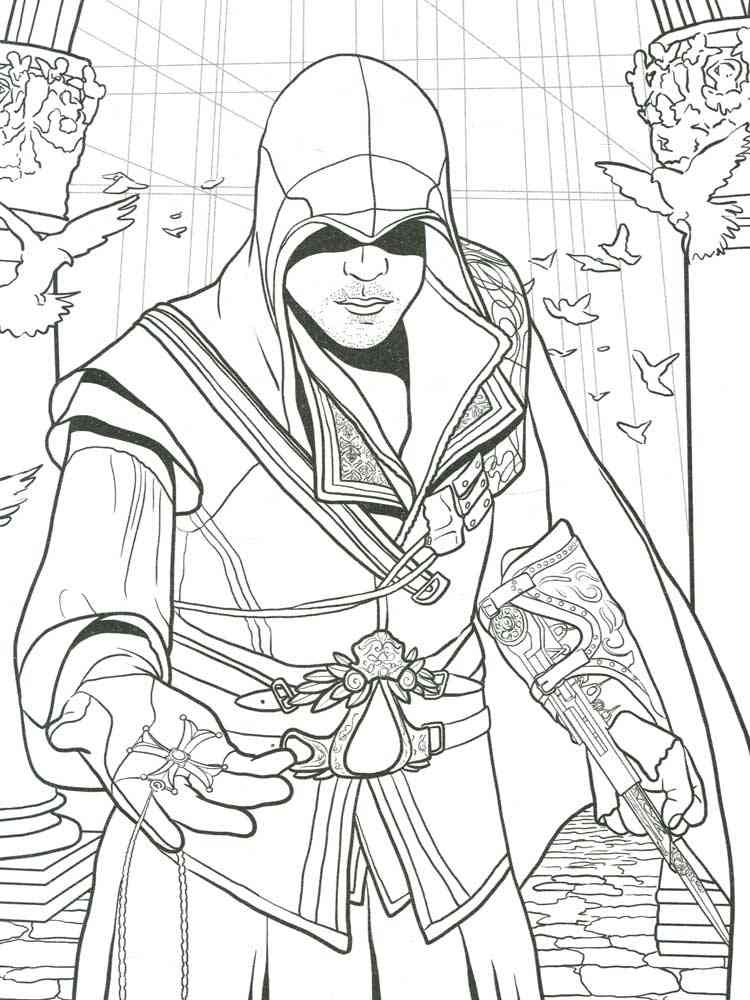 Assassin’s Creed 3 coloring page