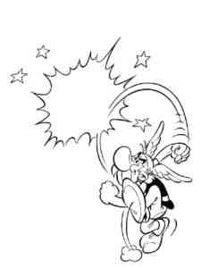 Strong Asterix coloring page