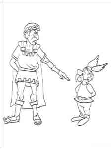 Asterix and Julius Caesar coloring page