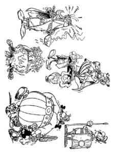 Asterix and Obelix characters coloring page
