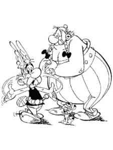 Asterix and Obelix vs. Caesar coloring page