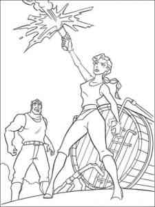 Helga and Rourke coloring page
