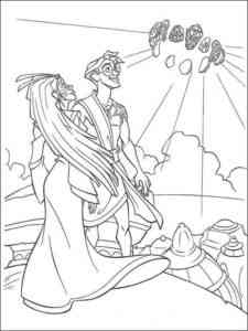 Milo с Kida и Atlantis Magic stones coloring page