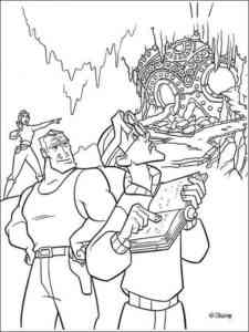 Milo, Rourke and Helga coloring page