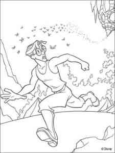 Milo running away from bees coloring page