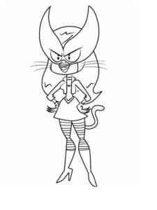 Naughty Kitty coloring page