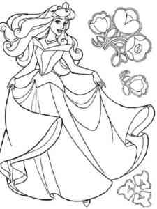 Lovely princess Aurora coloring page