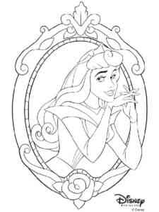 Portrait of Princess Aurora coloring page