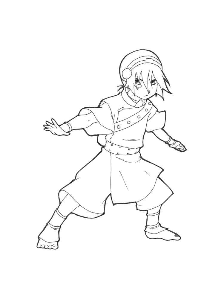 Toph Beifong from Avatar coloring page