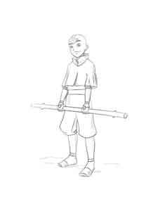 Boy Aang coloring page