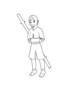 Aang coloring page