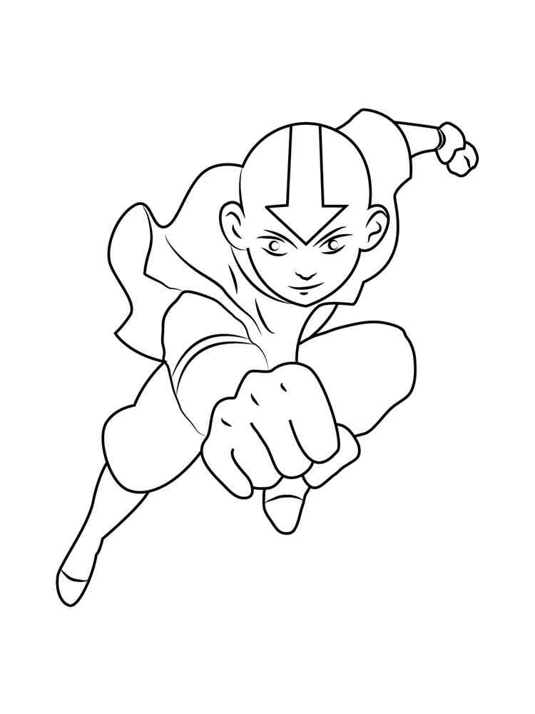 Avatar Aang coloring page