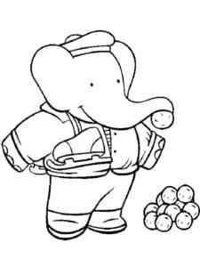 Arthur with skates coloring page