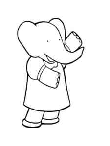 Flora from Cartoon Babar coloring page